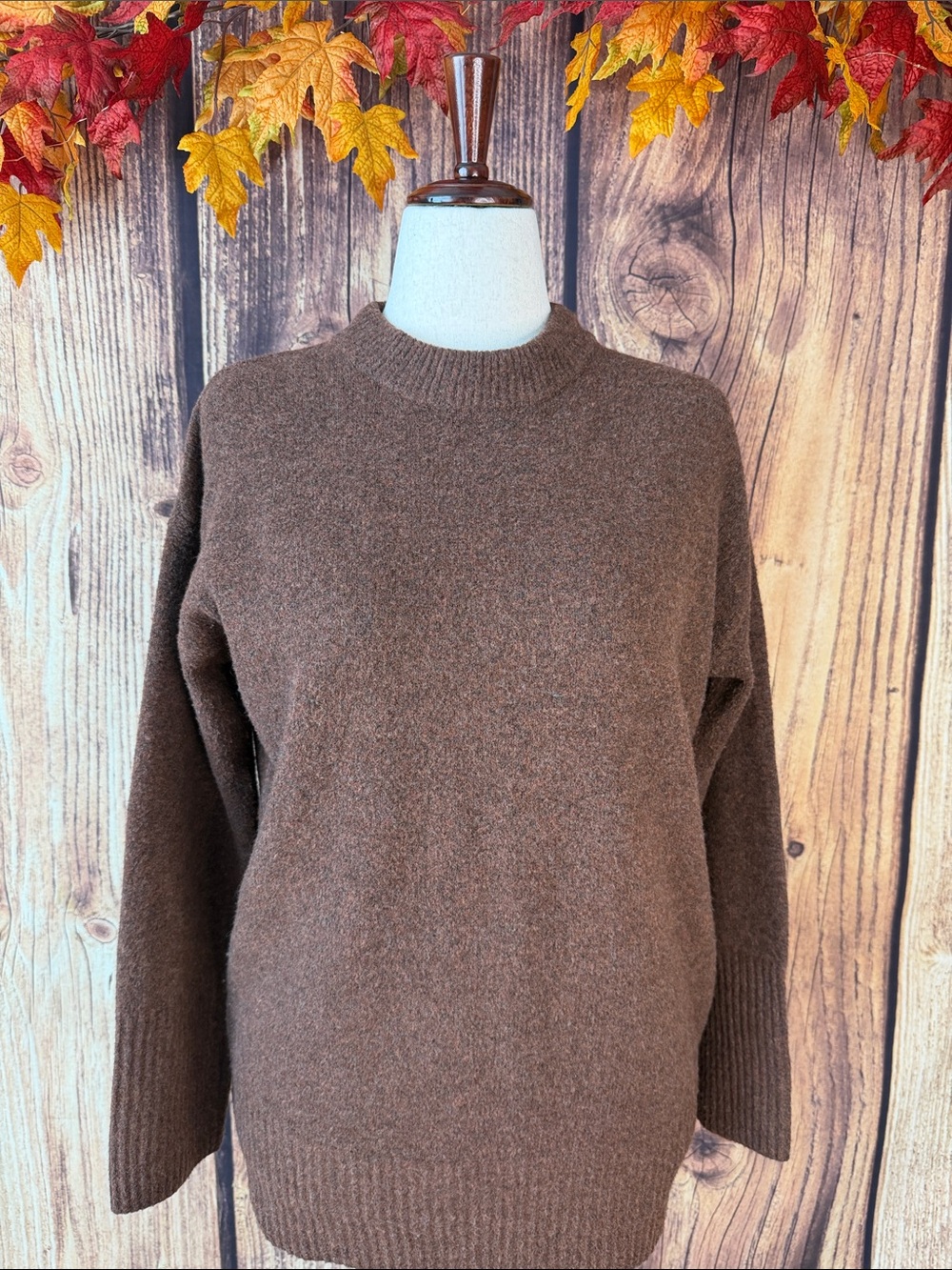 a new day Chocolate Brown Crewneck Sweater
